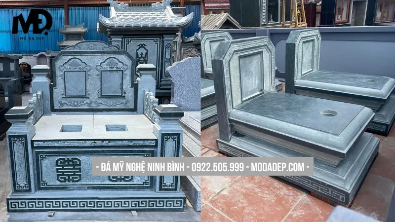 Mẫu lăng mộ đá đẹp nhất Ninh Bình không mái đơn giản