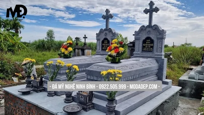 Mẫu mộ đá tại Hải Phòng dành cho công giáo