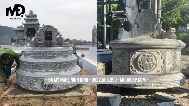 Mẫu mộ đá tròn phong thủy, vượng khí cho gia tộc