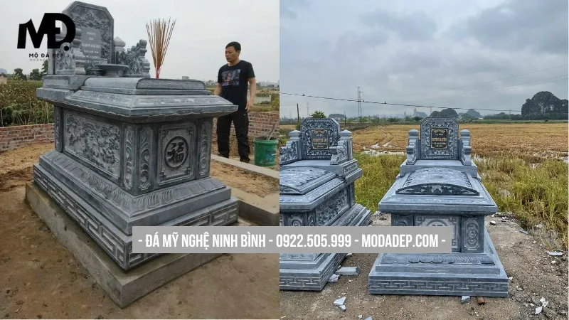 Mộ tam sơn vững chãi, uy nghiêm trong khu lăng mộ