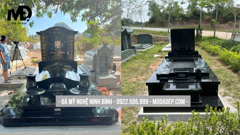 Mộ đá hoa cương phong cách hiện đại, thanh lịch