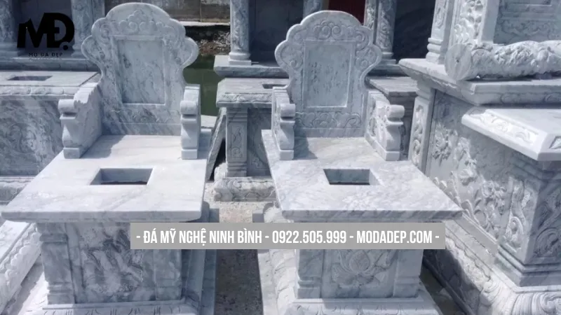 Mộ đá trắng thanh khiết cao cấp