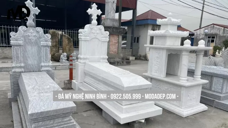 Mẫu mộ đá một đao đá trắng tinh khiết