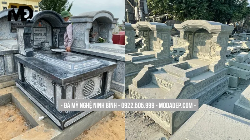 Thiết kế một một mái nguyên khối chế tác từ đá xanh Thanh Hóa