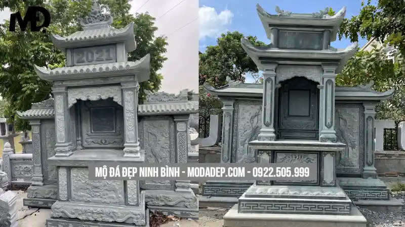 Thiết kế đơn giản, phù hợp khu lăng mộ gia đình nhỏ gọn