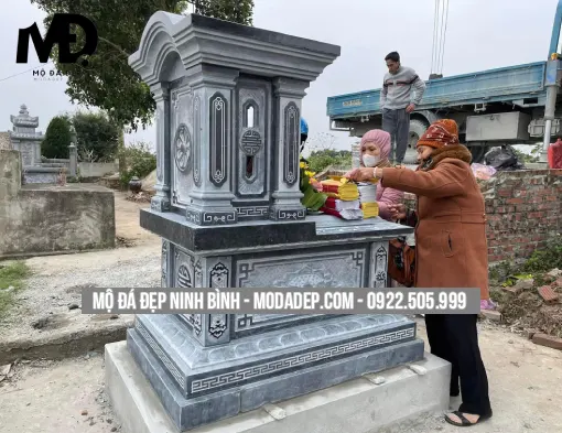 Mộ Đá Một Mái Đẹp Chuẩn Phong Thủy - Mã 05